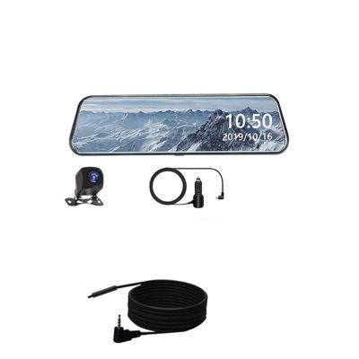 10 Inch Dash Cam Car DVR Rear View Mirror Streaming HD1080P Night Rearview Mirror Camera Dual Lens Car Camera Dashcam Recorder(Color:Dual Lens 1080P- 6M,Size:128G) (Dual Lens 1080P 10M)