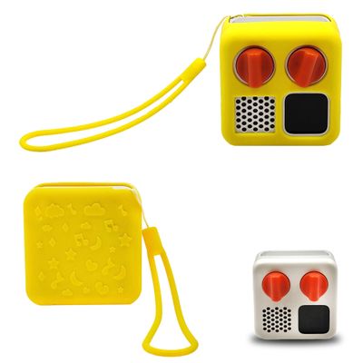 xcivi Anti-Slip Silicone Cover for YOTO Mini Audio Player, Protective Sleeve Case for Mini Player; Accessory for Kids Music Players (case only) (Yellow), YT003