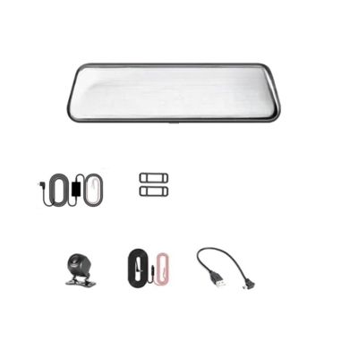 24H Surveillance Dash Cam 10'' Car DVR Rear Camera 1440P Drive Video Recorder Registrator Auto Rearview Dual Dashcam Black Box (Color : Front Cam Only), laiyong1987 (Dual Lens 24H 32GB)