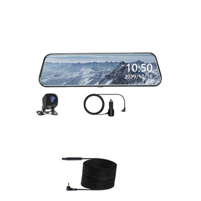 10 Inch Dash Cam Car DVR Rear View Mirror Streaming HD1080P Night Rearview Mirror Camera Dual Lens Car Camera Dashcam Recorder(Color:Dual Lens 1080P- 6M,Size:128G) (Dual Lens 1080P 15M)
