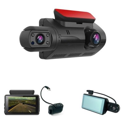 2 Lens Car Video Recorder HD 1080P Dash Cam with WiFi Car Black Box 3.0 Inch IPS Camera Recorder Night Vision Loop Recording DVR (Color : 3.0inch with WiFi, Size : No Card), laiyong1987 (3.0inch