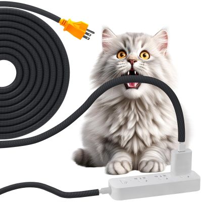 UOMTFAI Cord Protector for 1 Cord 10ft 3/10 Inch, Flexible Cord Protectors from Pets No Chew Cable Management Cable Sleeve, Cable Organizer Cord Cover for USB Power Cords Audio and Video Cords