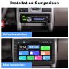 10.1 Inch Single Din Car Stereo Carplay, Removable Touch Screen Car Radio Android Auto, Detachable Screen 1 Din Head Unit Bluetooth Hands-Free Call, FM Audio Receiver with Mirror Link, Backup Camera view 2