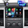 4GB+64GB, QLED, Customize Desktop Car Stereo Radio Upgrade for Dodge RAM 1500 2500 3500 for 2009 2010 2011 2012,Android Stereo Replacement,Build in Wireless carplay Wired Android Auto,Free Camera view 1