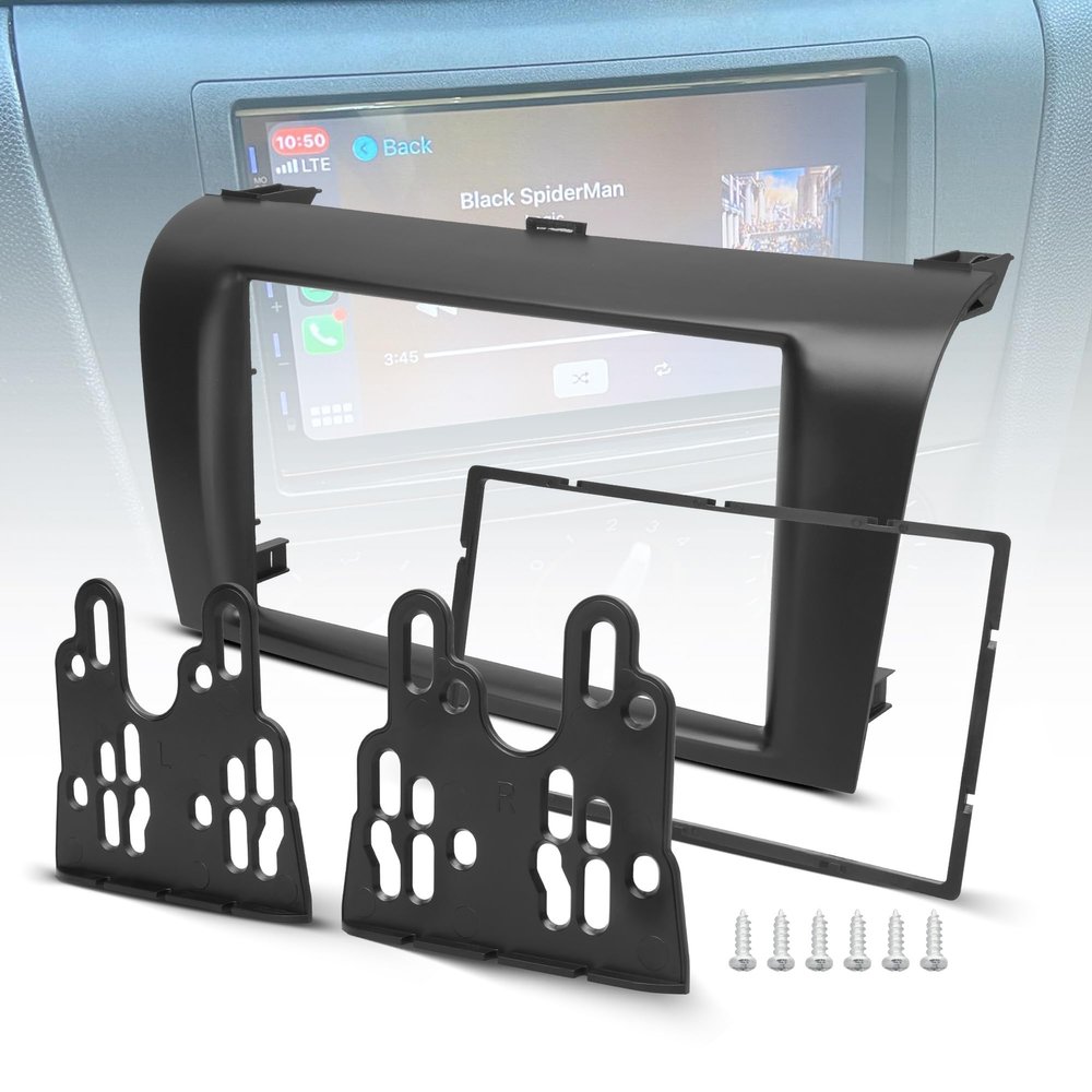 NuIth Double DIN Radio Dash Kits for 2004-2009 Mazda 3, Double Din Radio Mount Housing Bracket Installation Trim Bezel Kit Installation Aftermarket Stereo