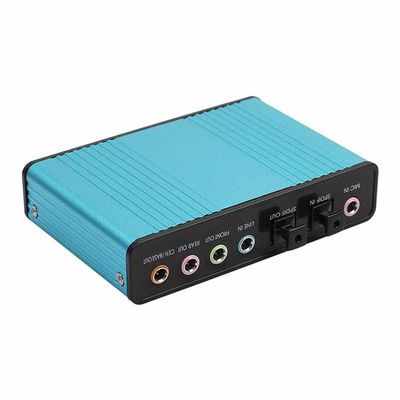 USB 6 Channel 5.1 External Optical Audio Sound Card for Notebook PC Laptop Professional External USB Sound Card (Color : A) (A)