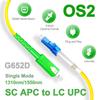 5Pcs 0.3 Meter Fiber Optic Patch Cord SC APC to LC UPC, Simplex Single Mode Fiber Cable Jumper OS2 G652D 9/125m, 1310nm/1550nm LSZH 3.0mm view 2