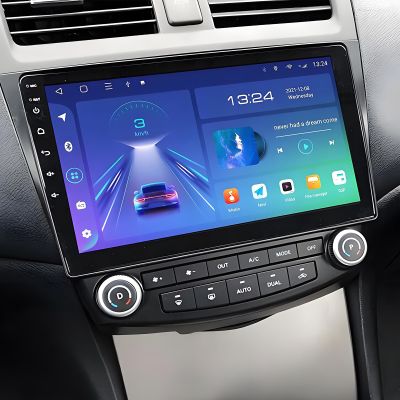 PHEZEN Android Car Stereo Fit for Honda Accord 7th 2003-2007 with Carplay/Android Auto-10inch TouchscreenCar Audio Receivers Support WiFi GPS Navigation FM/RDS Multimedia Player Backup Camera 2+32G