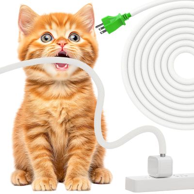 UOMTFAI Cord Protector for 1 Cord 10ft 3/10 Inch, Flexible Cord Protectors from Pets No Chew Cable Management Cable Sleeve, Cable Organizer Cord Cover for USB Power Cords Audio and Video Cords