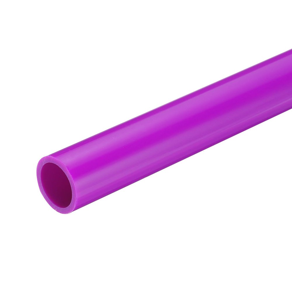 MECCANIXITY PVC Rigid Tube Round Pipe Tubing Hardware Tubing 16mm ID 20mm OD 330mm/13" Purple High Impact for Water Pipe Crafts