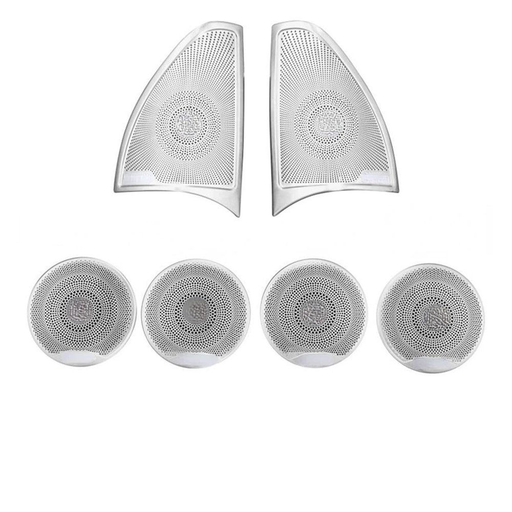 VNFEJEJR Fit for Benz C E Class GLC W205 W213 X253 2015-2023 Stainless Steel Car Door Trumpet Treble Speaker Cover Car Accessories Door Audio Speaker Cover(for GLC X253)