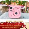 CAIYOULE Camera Case for Fujifilm Instax Mini SE/7+/7s/7c Instant Film Camera Protective Bag with Adjustable Shoulder StrapsNo CameraPink view 2