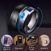 DirectNine Basics T5577 Chip RFID Smart Ring Ceramic Epoxy Resin Ring Rewritable Clone 125kHz Access Control Lock Key Cards (Grain, US#9) view 4