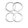 VNFEJEJR Car Door Trim Fit for BMW X1 F48 2016-2022 Speaker Cover 4pcs Interior Front Rear Trim Frame Decor Replacement Accessories Door Audio Speaker Cover(Glossy Silver) view 1