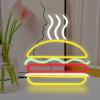 Burgers Neon Sign for Wall Decor Dimmable Hamburger Led Neon Light Business Light Up Sign for Hamburger Shop Restaurant Bar Cafe Fast Food Shop Dcor view 2
