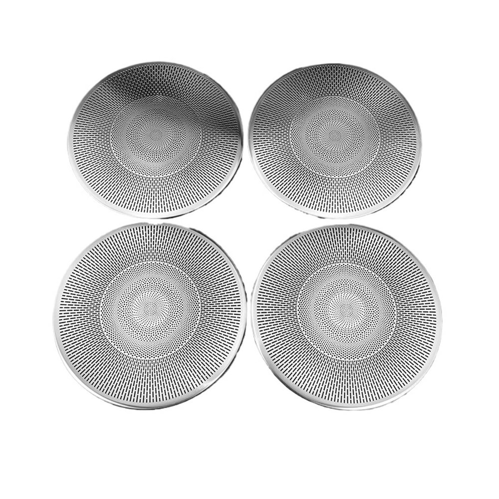 VNFEJEJR Car Styling Door Stereo Speaker Decoration Tweeter Covers Stickers Trim Fit for Benz C Class W204 Interior Accessories Door Audio Speaker Cover(4 PC)