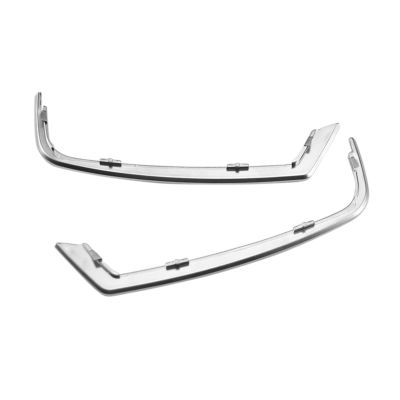 VNFEJEJR 2pcs Front Door Speaker Covers Gap Decor Trim Horn Decoration Slit Strip Fit for BMW 5 Series F10 2011-2013 Silver Car Accessories Door Audio Speaker Cover