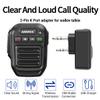 ABBREE Ham Radio Wireless Handheld Speaker Mic, 2 Pin Shoulder Microphone for Baofeng 5RM UV-5R,BF-F8HP PRO,AR-152,K5PLUS,GM-15Pro,UV-5G Plus UV-32 GM21 Walkie Talkie Accessories (Black) view 2