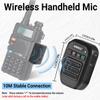 ABBREE Ham Radio Wireless Handheld Speaker Mic, 2 Pin Shoulder Microphone for Baofeng 5RM UV-5R,BF-F8HP PRO,AR-152,K5PLUS,GM-15Pro,UV-5G Plus UV-32 GM21 Walkie Talkie Accessories (Black) view 3