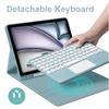 Aidashine Keyboard Case for Samsung Galaxy Tab S9 FE Plus/S9 Plus 2023 12.4 inch- Multi-Touch Trackpad, Detachable Wireless Keyboard Folio Tablet Case,Purple view 2