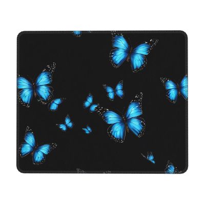 (Beautiful blue butterfly) Gaming Mousepad, Waterproof Non-Slip Desk Mat Keyboard Pad Mousepad Home Office Desk Accessories and Decor for Women Men - 10 x 12 inch