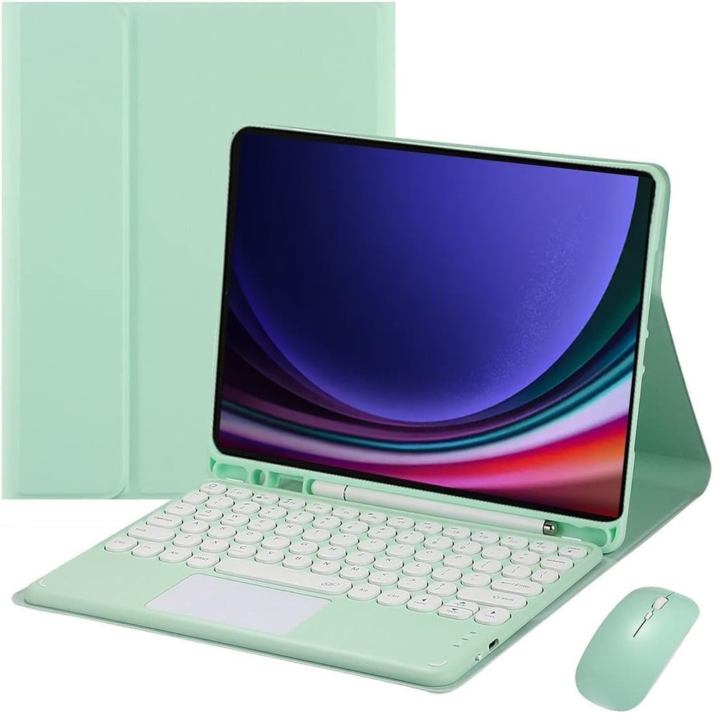 Aidashine Keyboard Case for Samsung Galaxy Tab S9 Ultra 14.6 inch- Multi-Touch Trackpad, Detachable Wireless Keyboard Folio Tablet Case,Green