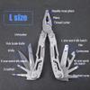 LIUZHANGYU 2Pcs,14-In-1 Multitool with Safety Locking, Professional Stainless Steel Multitool Pliers Pocket Knife, Bottle Opener, Screwdriver with Nylon Sheath (Multi-purpose pliers(Silvery&Yellow)) view 3