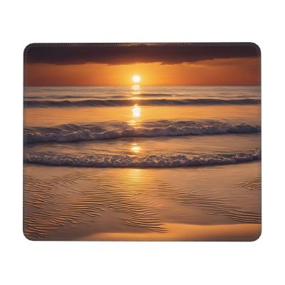(Sunset beach) Gaming Mousepad, Waterproof Non-Slip Desk Mat Keyboard Pad Mousepad Home Office Desk Accessories and Decor for Women Men - 10 x 12 inch