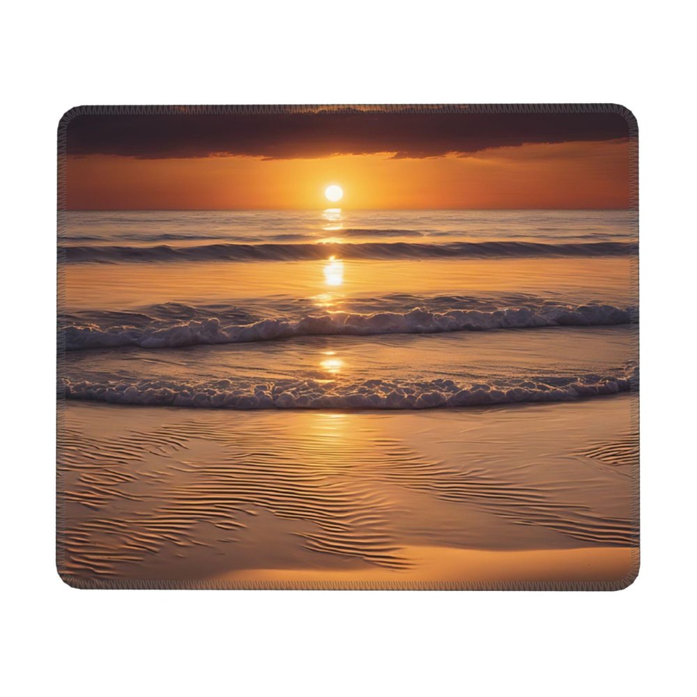 (Sunset beach) Gaming Mousepad, Waterproof Non-Slip Desk Mat Keyboard Pad Mousepad Home Office Desk Accessories and Decor for Women Men - 10 x 12 inch