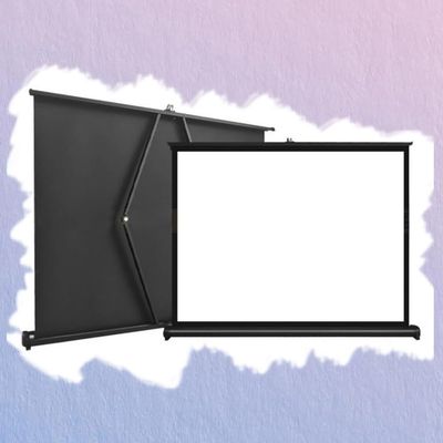 REDEXI Table Top Projection Screen, Portable Outdoor Projector Screen, 20" 30" 40" 50", Mobile Projection Screen 4:3/16:9 Pull Up Movie Screen Support(40inch-16:9)