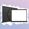 REDEXI Table Top Projection Screen, Portable Outdoor Projector Screen, 20" 30" 40" 50", Mobile Projection Screen 4:3/16:9 Pull Up Movie Screen Support(40inch-16:9) view 1