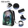 JHLMN Backpack Cute Sea Animal Manatee Travel Casual Laptop Backpack Waterproof Hiking Daypack for Men Women view 3