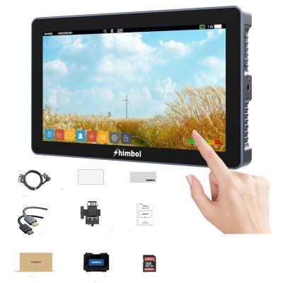 Shimbol M7 7" 2000 Nits Camera Monitor, Touchscreen On-Camera Field Monitor, 1920x1080 IPS 4K HDMI, 3G-SDI, with 3D LUT, False Color, Waveform, Focus Peaking for DSLR Cameras (No Battery)