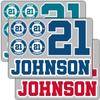 Custom Baseball Helmet Sticker Set - Includes Personalized Decals for Baseball Bats, Sports Helmets, Bat Knobs and More (Multi Color) view 1