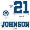 Custom Baseball Helmet Sticker Set - Includes Personalized Decals for Baseball Bats, Sports Helmets, Bat Knobs and More (Multi Color) view 3