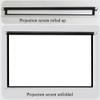 JKSTDPV 60inch Wall Projector Screen Retractable Movie Screen Lightweight Projector Screen Pull Down Home Theater 4:3 16:9 HD Screen for Backyard(60inch-16:9) view 4