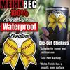 Custom Bow Sticker Coquette Bow Personalized Name Sport Fan Sticker Baseball Soccer Softball Volleyball Basketball Hockey Golf Pickleball Bow Waterproof Vinyl Sticker for Water Bottle, Laptop, Gifts view 4