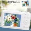 Zopsc 4K Digital Camera for Photography, 48MP Camera with 2.8 Inch HD Screen, Autofocus, 16X Digital Point and Shoot Cameras for Travel Vlogging (White) view 2