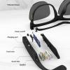 XUMIUZIY Smart Glasses, UV400 Lens BT5.0 Sunglasses, EDR Technology, Touch Control Sports Music Sunglasses, Built in Mic & Speakers, 200 Hours Standby Time, for Outdoor, Travel view 2
