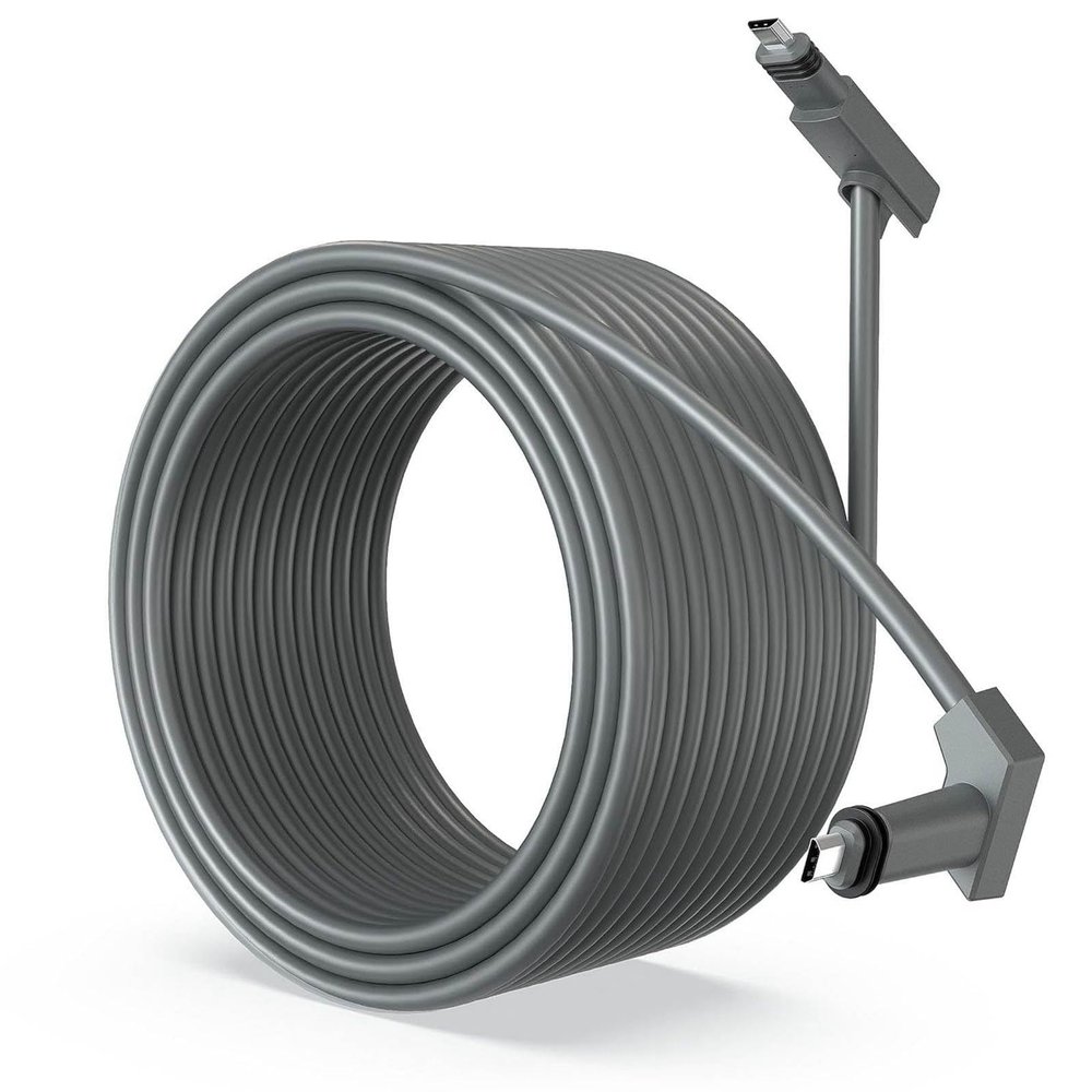 ANGGREK Rectangular Satellite Extension Cable, 49.2FT Replacement V2 Cable with Protective End Kits, Long Service Life, Stable Network Supply, 1200Mbps Data