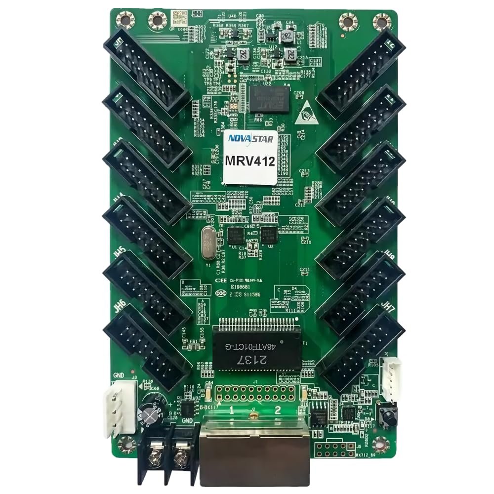 ZiaYi MRV412 Novastar LED Screen Receiving Card Display Control System Card 512x512 Pixels 12*HUB75E Interface