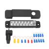 12 Terminal Distribution Block 180A Marine Supply Busbar with 16 Ring Terminal for Cars RVs Yachts Black 12 Terminal Distribution Block Bus Bar Busbar Marine Supply Power 4 Post view 2