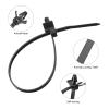 MECCANIXITY Cable Zip Ties 5/32 Inch, 250 Pcs 6 Inch Aircraft Head Self-locking Wire Ties for Cord Management Indoor Outdoor, Tensile Strength 40 lbs, Black view 3