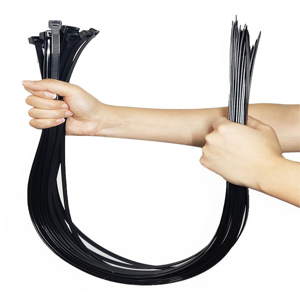 20 Pcs 36 Inch Heavy Duty Zip Ties, Nylon Extra Long Black Cable Ties, 0.35"Width with 200 LBS Tensile Strength, Large Zip Ties Thick Wire Ties Cable Ties for Outdoor & Indoor,Fences,Awnings