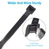 20 Pcs 36 Inch Heavy Duty Zip Ties, Nylon Extra Long Black Cable Ties, 0.35"Width with 200 LBS Tensile Strength, Large Zip Ties Thick Wire Ties Cable Ties for Outdoor & Indoor,Fences,Awnings view 3