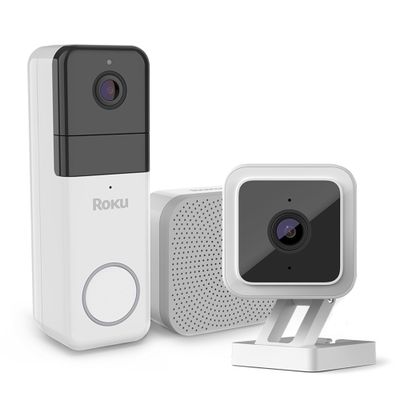 Roku 1080p HD Indoor Camera & Smart Home Wireless Video Doorbell Bundle