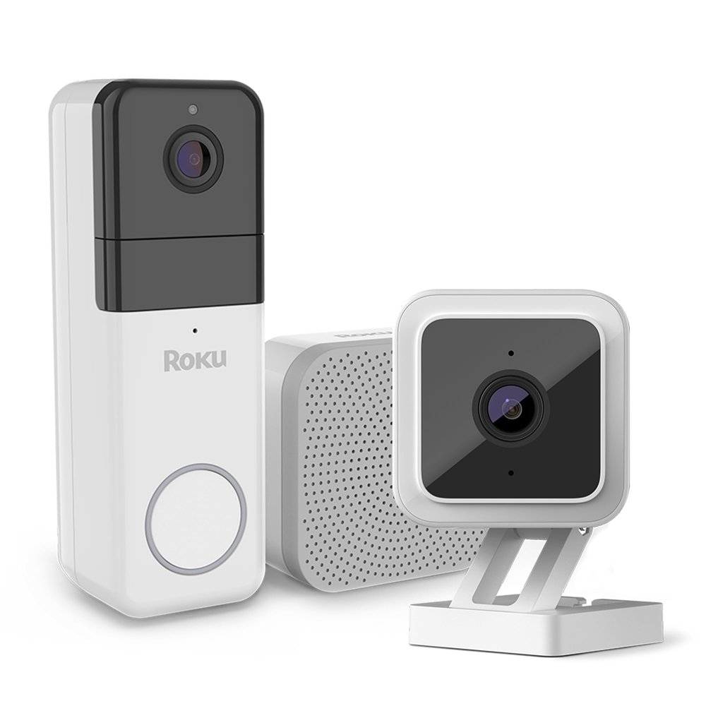 Roku 1080p HD Indoor Camera & Smart Home Wireless Video Doorbell Bundle