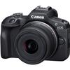 Canon EOS R100 Mirrorless Camera w/Canon RF-S 18-45mm f/4.5-6.3 IS STM Lens + Extra Battery + Case + 64GB Memory (22pc Bundle) (Renewed) view 2
