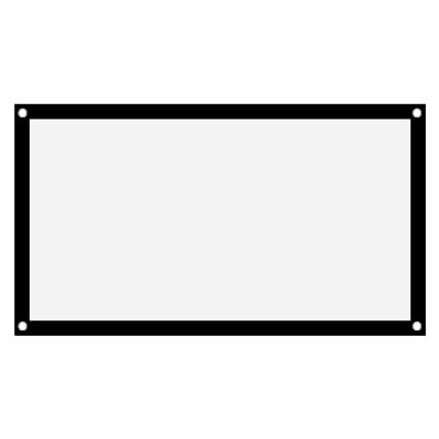 16:9 Projection Screen, Non Crease White Projector Screen, 16:9 Thicken Portable Non Crease Soft White Polyester Projector Curtain Projection Screen (40 inches)
