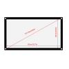 16:9 Projection Screen, Non Crease White Projector Screen, 16:9 Thicken Portable Non Crease Soft White Polyester Projector Curtain Projection Screen (40 inches) view 3